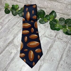 A. Rogers Tie Navy‎ Football Handmade